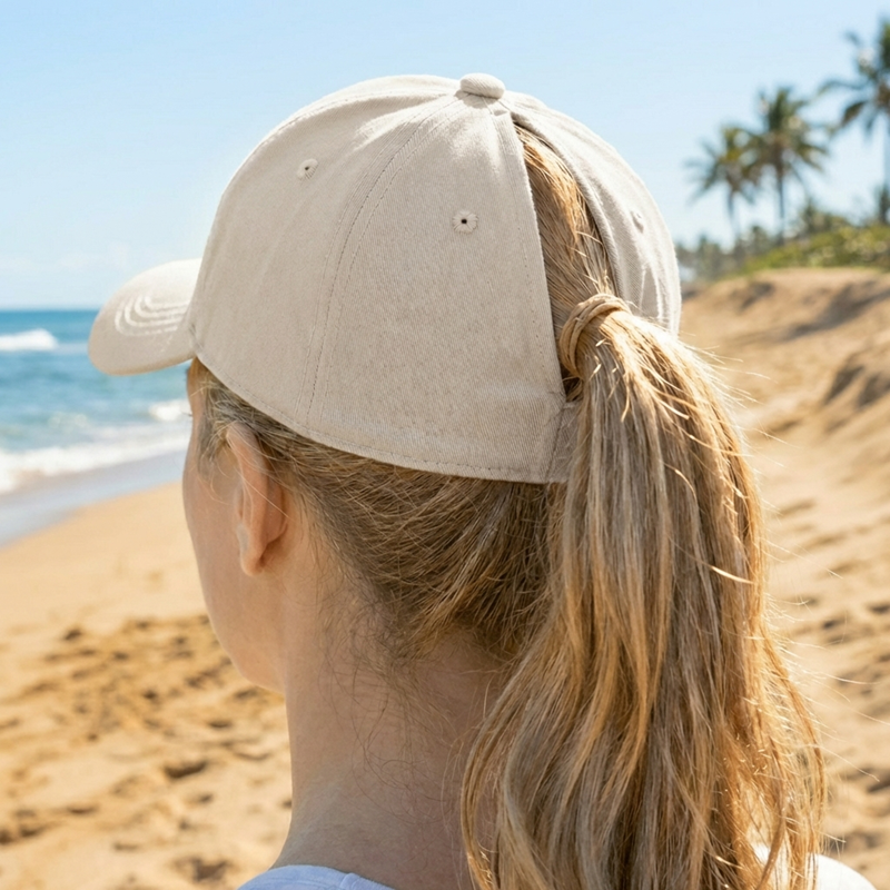 Women’s Tennis Hat with Ponytail Opening – Lightweight Breathable Sports Cap