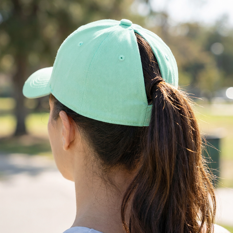 Women’s Tennis Hat with Ponytail Opening – Lightweight Breathable Sports Cap