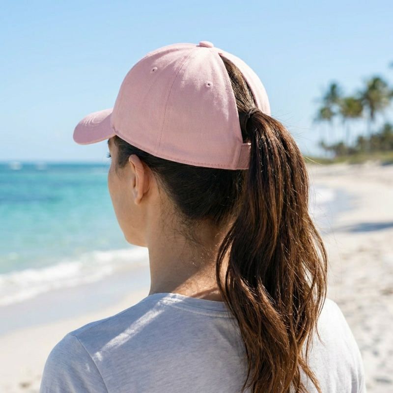 Women’s Tennis Hat with Ponytail Opening – Lightweight Breathable Sports Cap