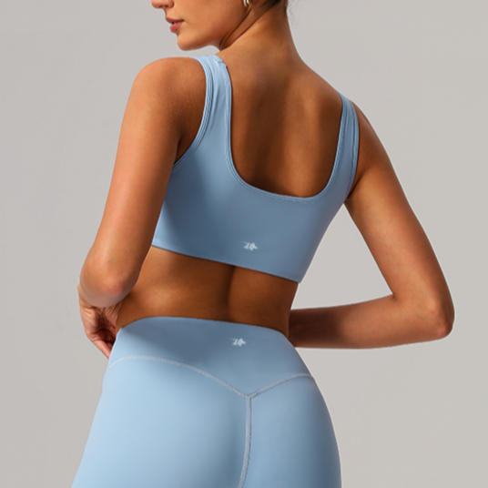 Women’s Sports Bra with Soft Support – Stretchy & Comfortable – Light Blue