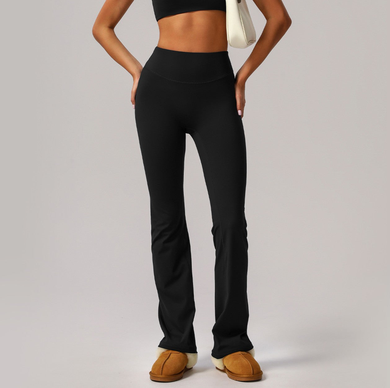 High-Waist Flared Activewear Pants – Stretch Fit & Sleek Design