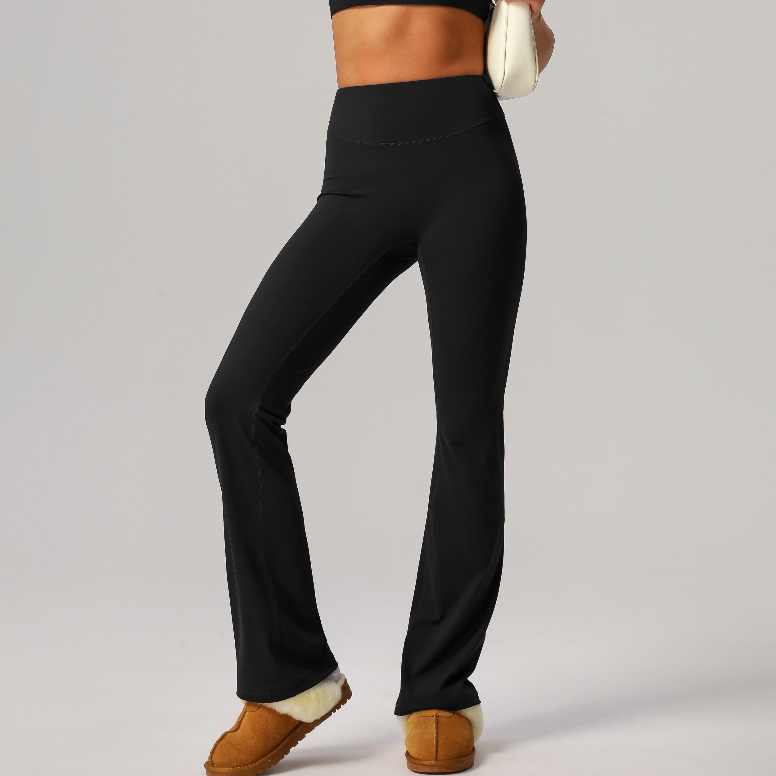 High-Waist Flared Activewear Pants – Stretch Fit & Sleek Design