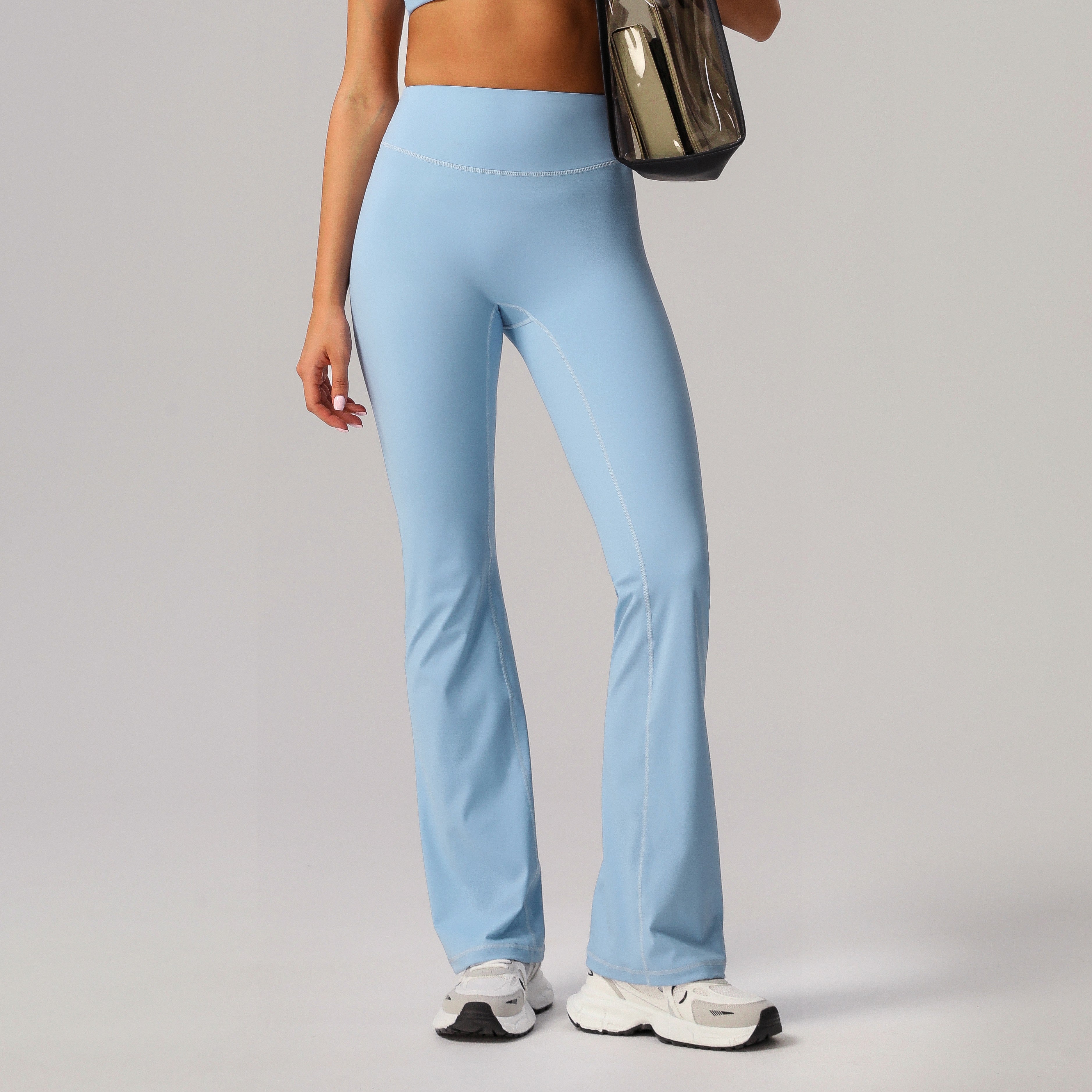 High-Waist Flared Activewear Pants – Stretch Fit & Sleek Design