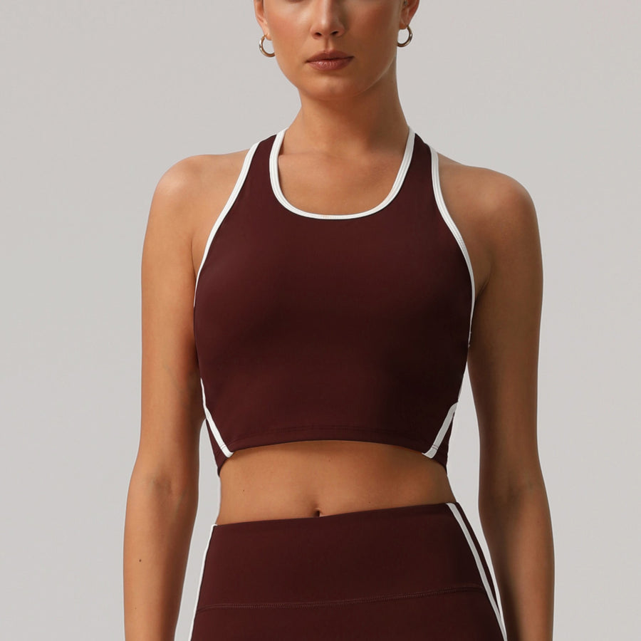 Women’s Athletic Tank Top | Contrast-Trim Racerback Workout
