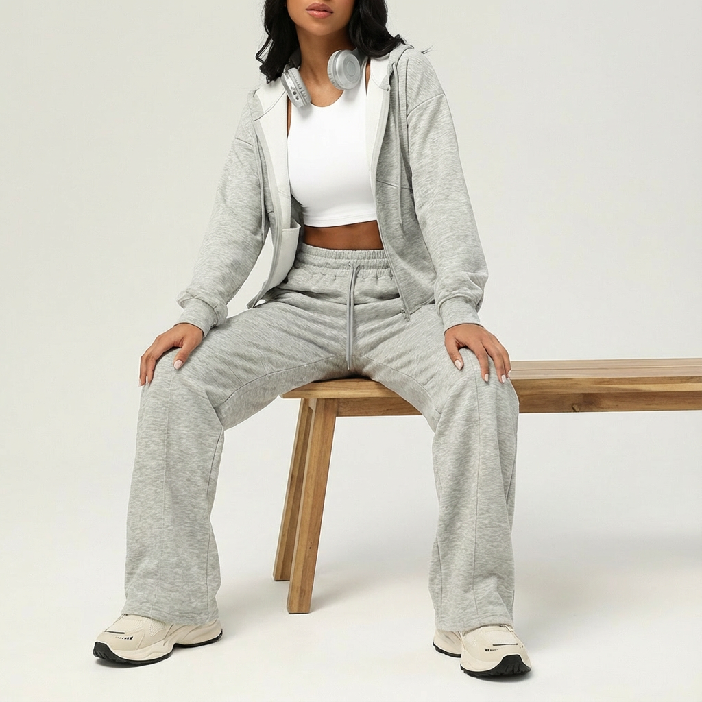 Women’s Flared Sports Pants with Elastic Waist