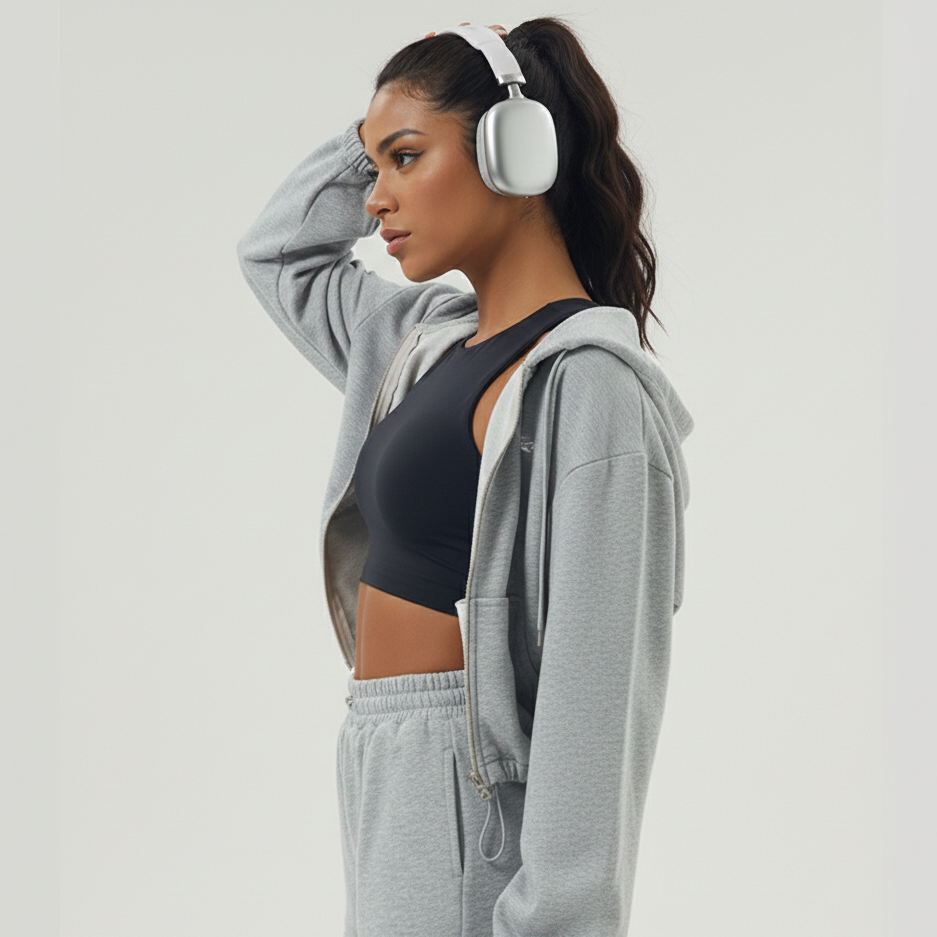 Zip-Up Sports Hoodie