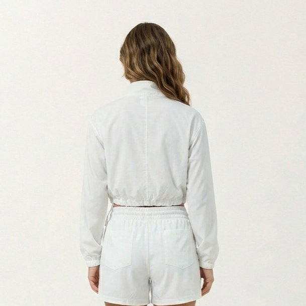 Cropped Athletic Pullover with Half Zip – Lightweight Training Top