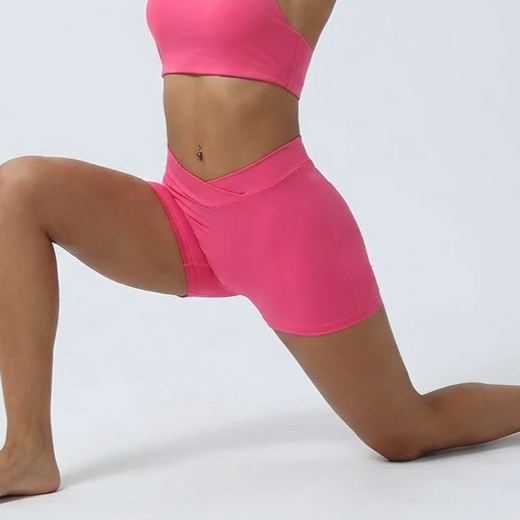 Women’s High-Waist Sports Shorts – V-Shape Fit & Stretch