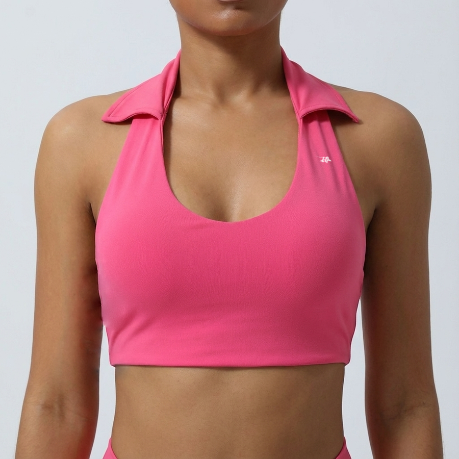 Women’s Halter Neck Sports Bra – Stretch Fit & Light Support