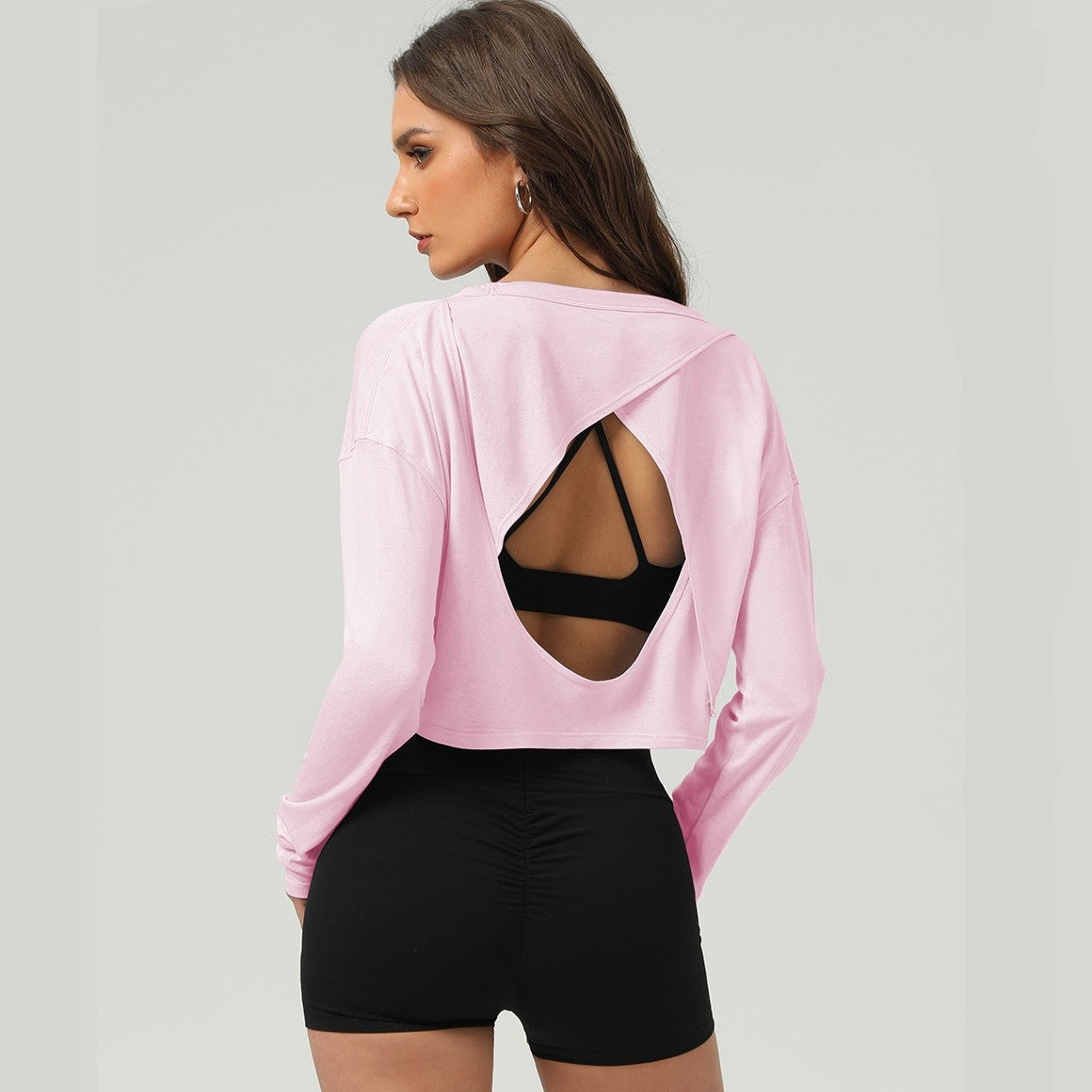 Contrast-Trim Sports shirt | Medium-Impact Scoop Neck Workout Top
