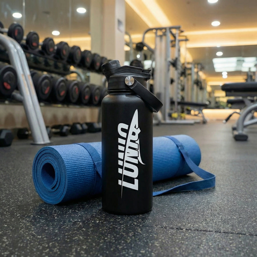 Double Wall Vacuum Insulated Stainless Steel Water Bottle with Powder Coating & Carry Lid