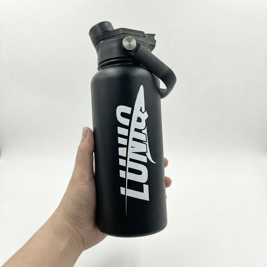 Double Wall Vacuum Insulated Stainless Steel Water Bottle with Powder Coating & Carry Lid