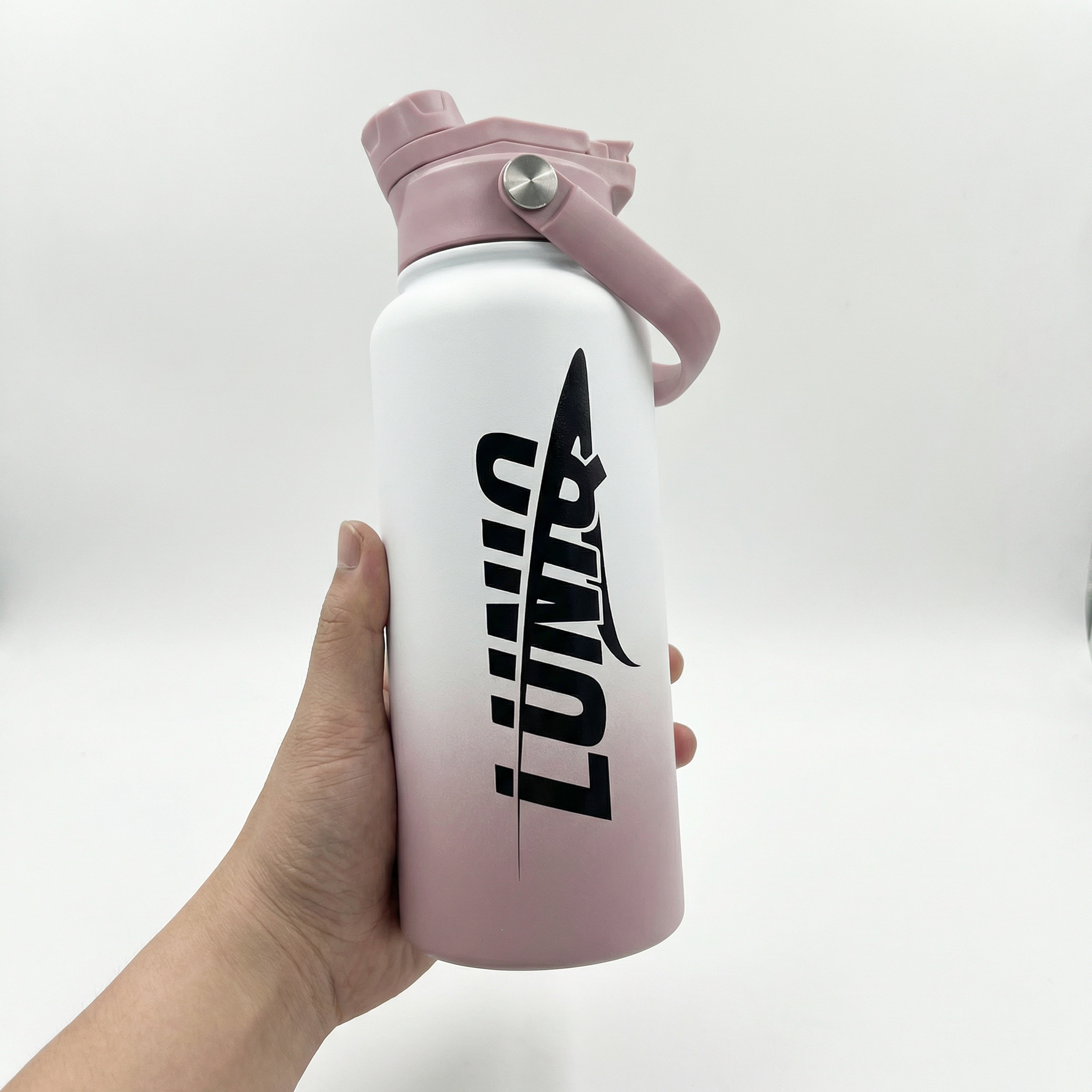 Double Wall Vacuum Insulated Stainless Steel Water Bottle with Powder Coating & Carry Lid