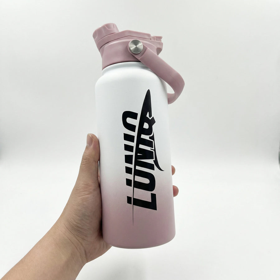 Double Wall Vacuum Insulated Stainless Steel Water Bottle with Powder Coating & Carry Lid