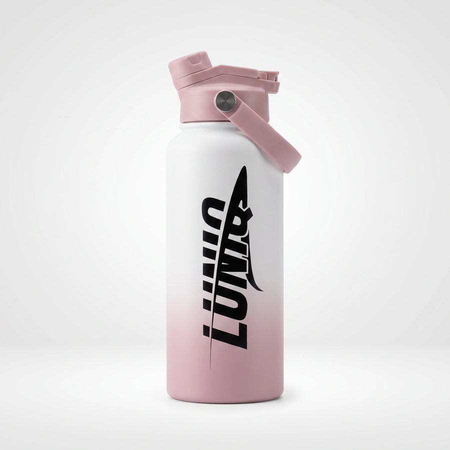 Double Wall Vacuum Insulated Stainless Steel Water Bottle with Powder Coating & Carry Lid