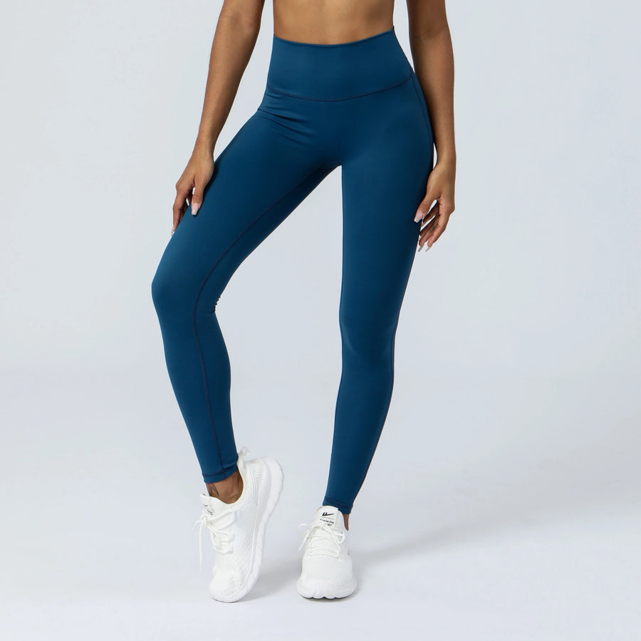 High Waist Slim Fit Sports Leggings – Dark Blue Color