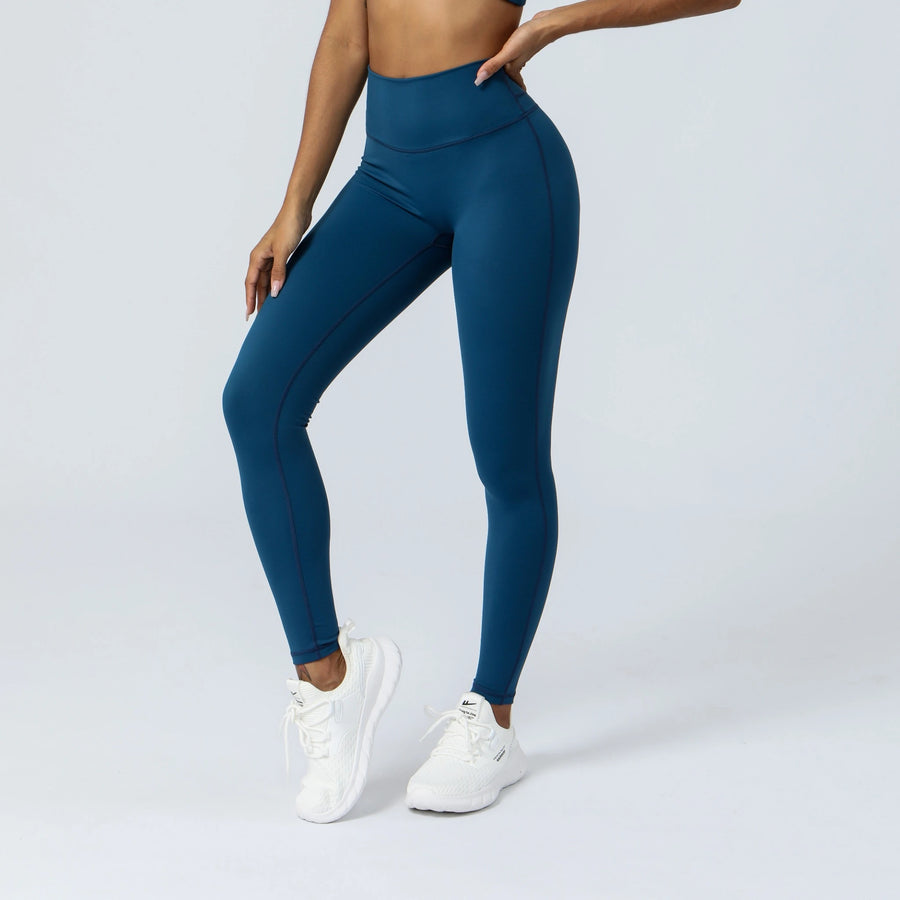High Waist Slim Fit Sports Leggings – Dark Blue Color