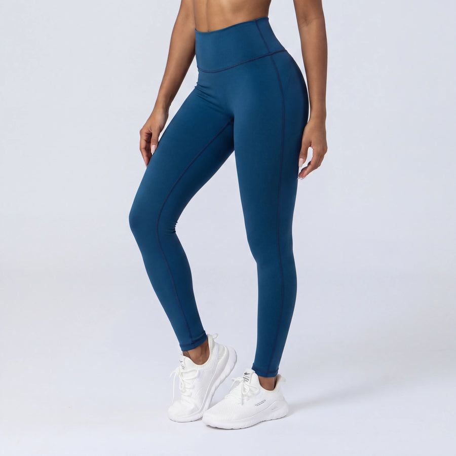 High Waist Slim Fit Sports Leggings – Dark Blue Color