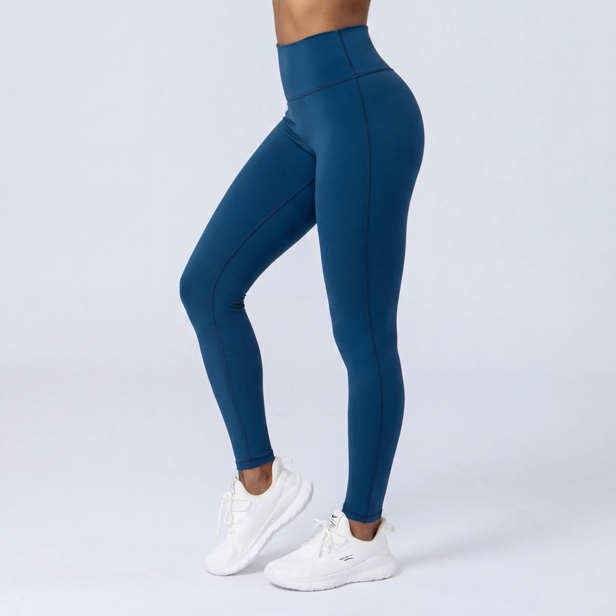 High Waist Slim Fit Sports Leggings – Dark Blue Color