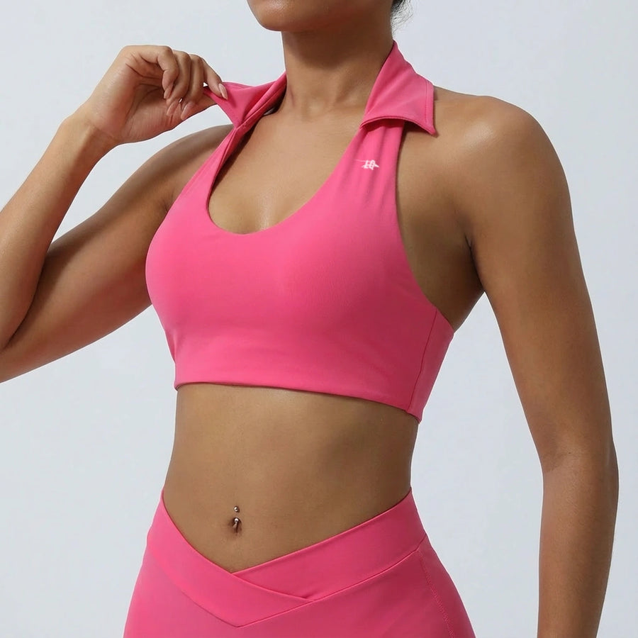 Halter Neck Sports Bra – Stretch Fit & Light Support