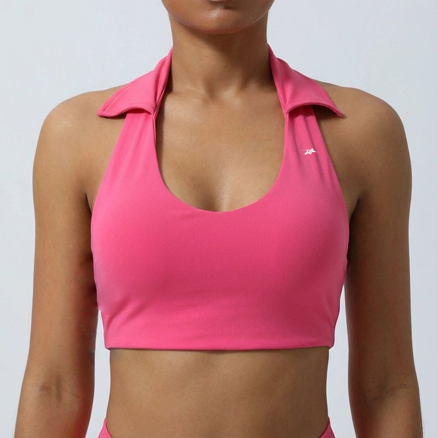 Halter Neck Sports Bra – Stretch Fit & Light Support