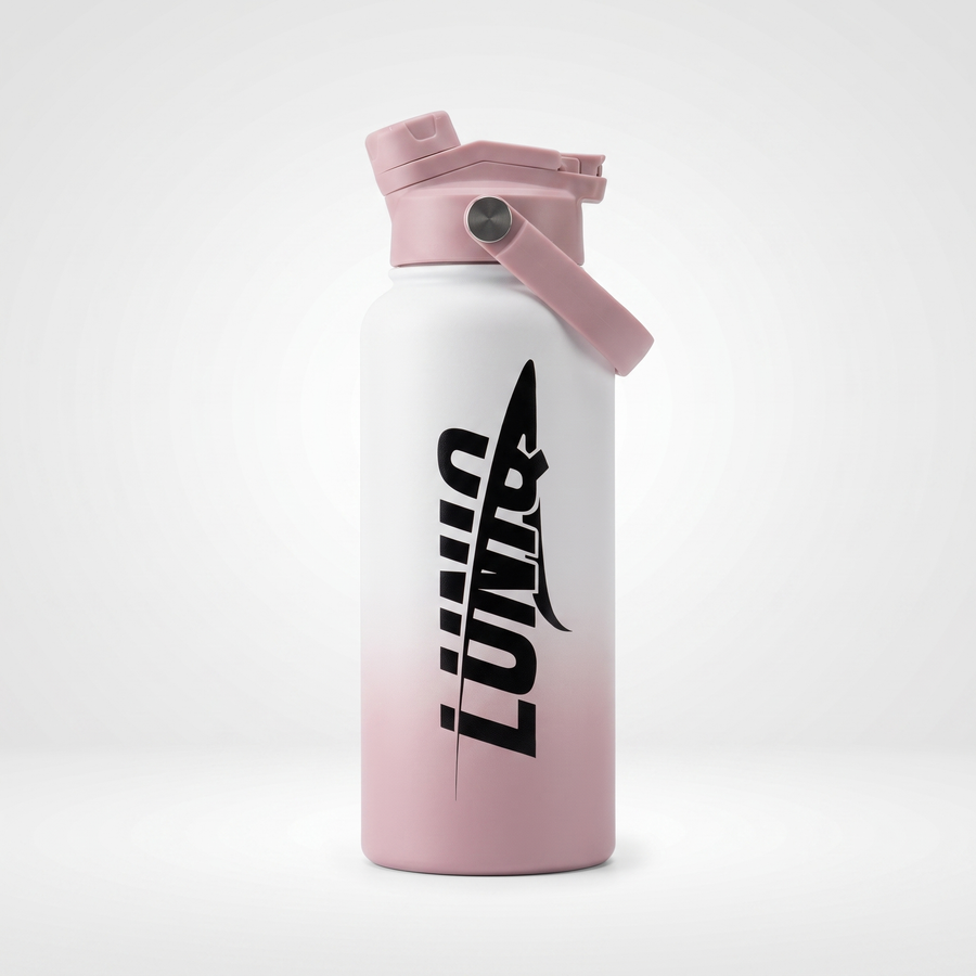 Double Wall Vacuum Insulated Stainless Steel Water Bottle with Powder Coating & Carry Lid